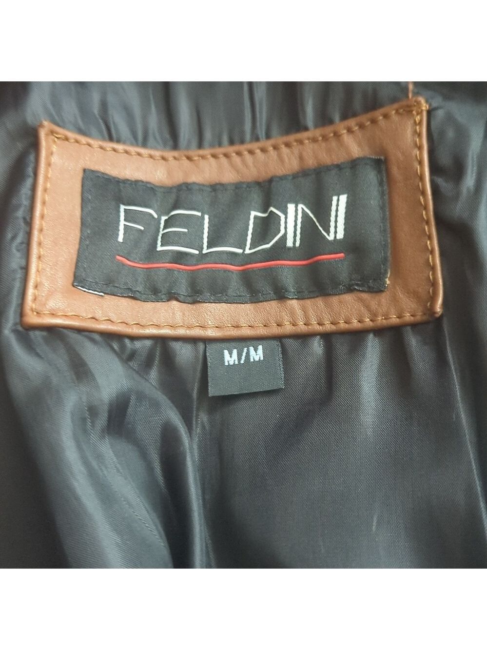 FELDINI Women's Brown Ovino Leather Jacket - Picture 7 of 11